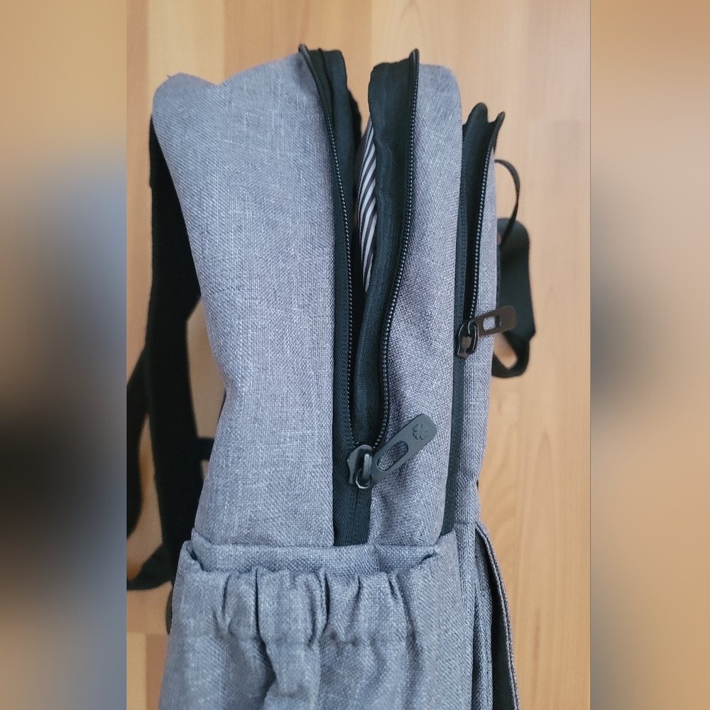 New Multi-Pocket Backpack Heather Grey Baby Diaper Bag Outdoor Hiking Quality - Picture 13 of 16